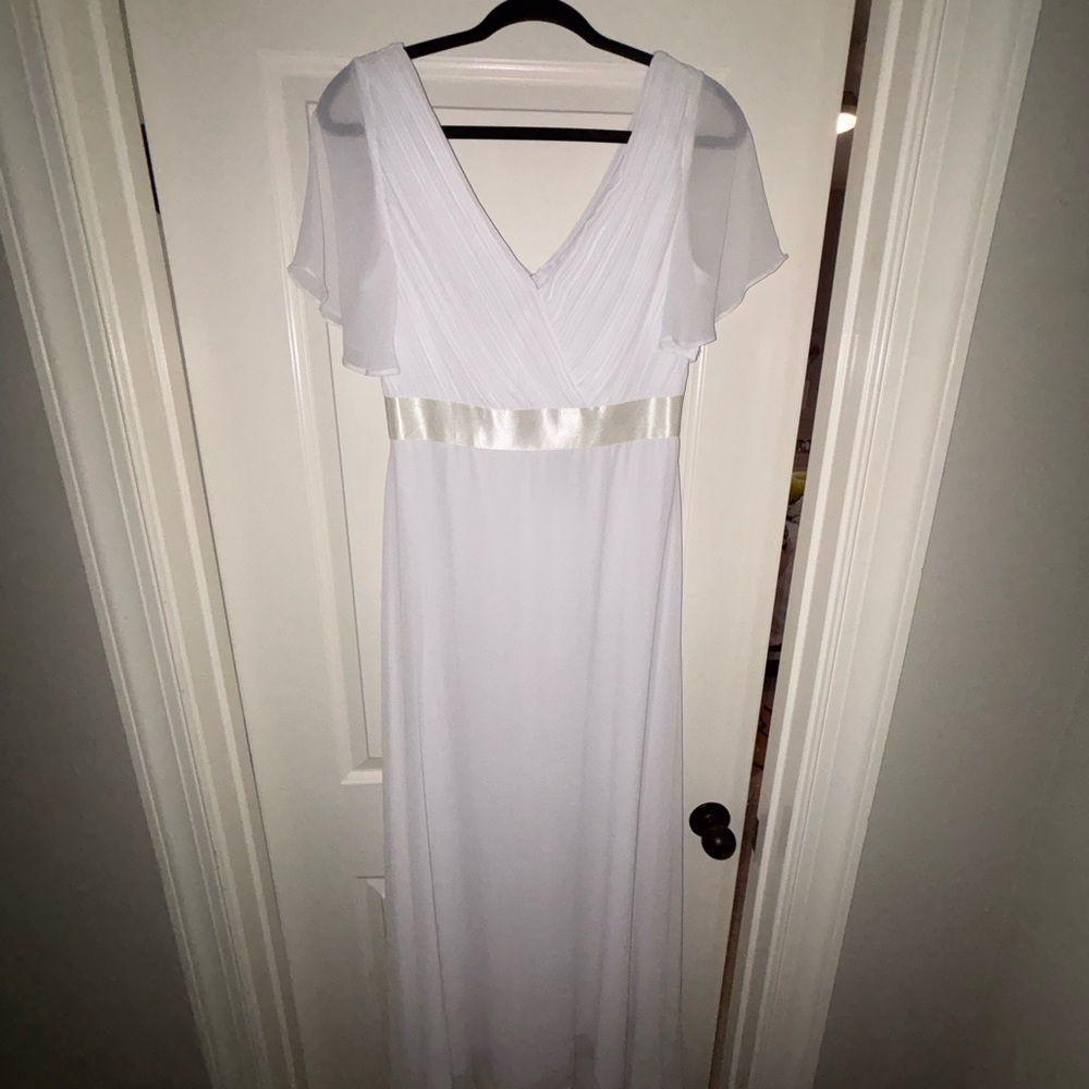 Elegant White Evening Gown